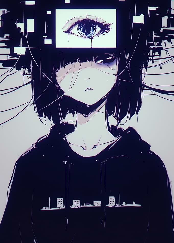 Digital Eye Anime Girl