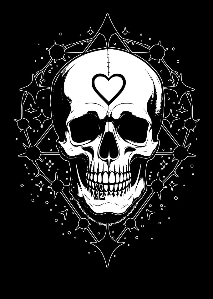 Skull with Heart