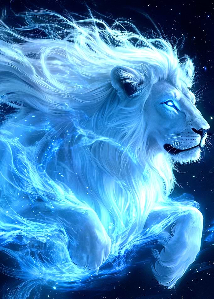 Blue Flame Lion