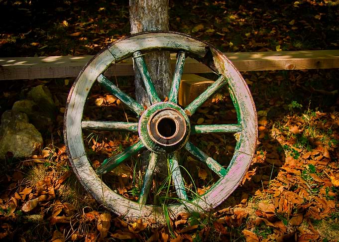 Vintage Wooden Wheel