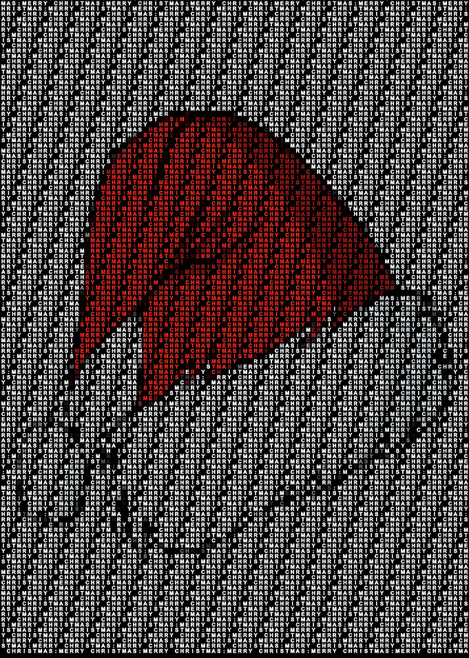 Santa Hat Text Art