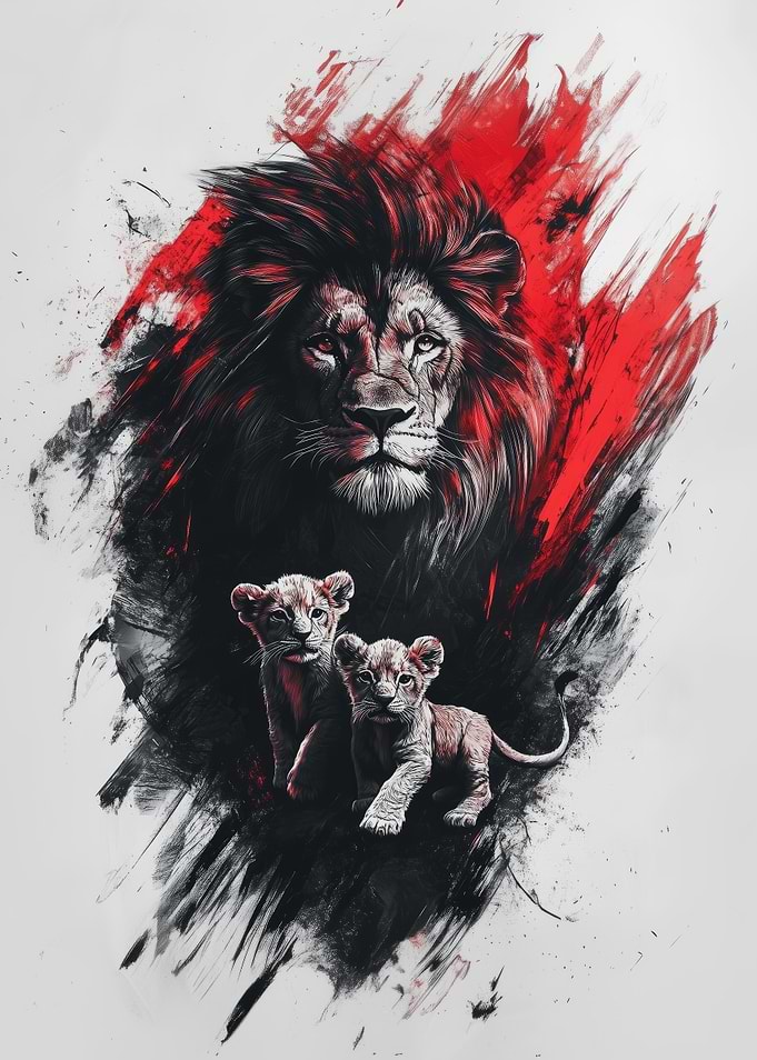 Lion Family Portrait