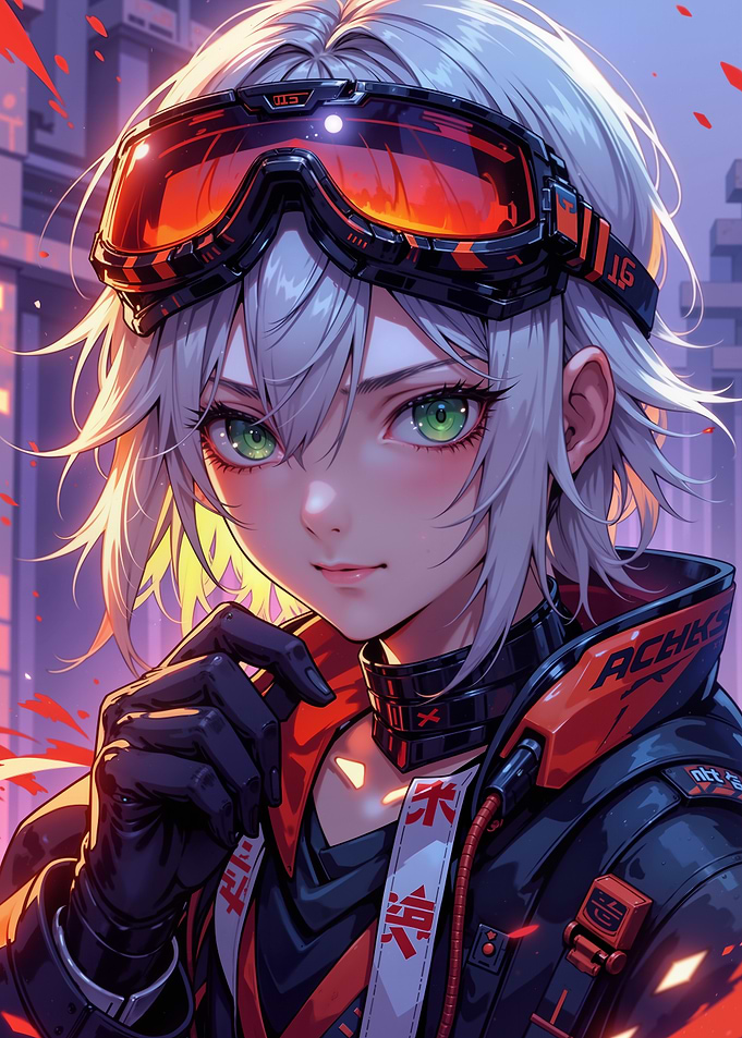 Anime Girl with Goggles