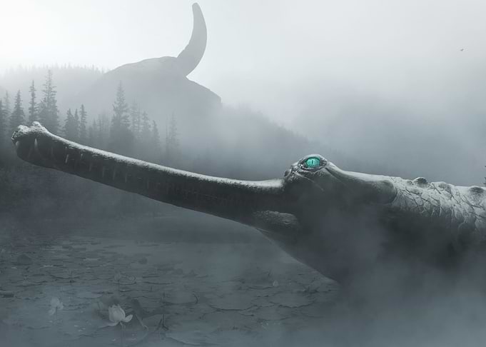 Mysterious Creature in Fog