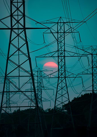 Sunset Power Lines