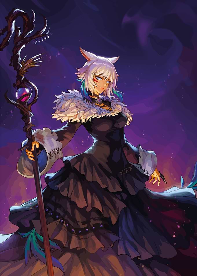 White-Haired Female Mage