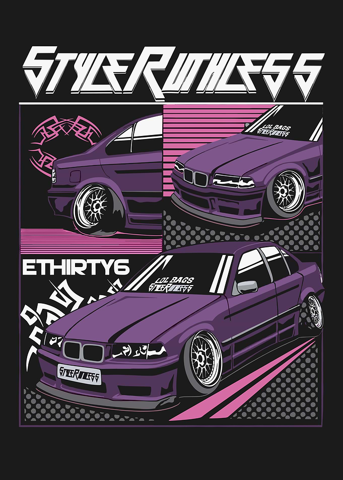 Purple BMW E36