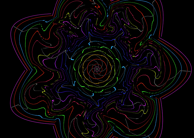 Abstract Rainbow Flower