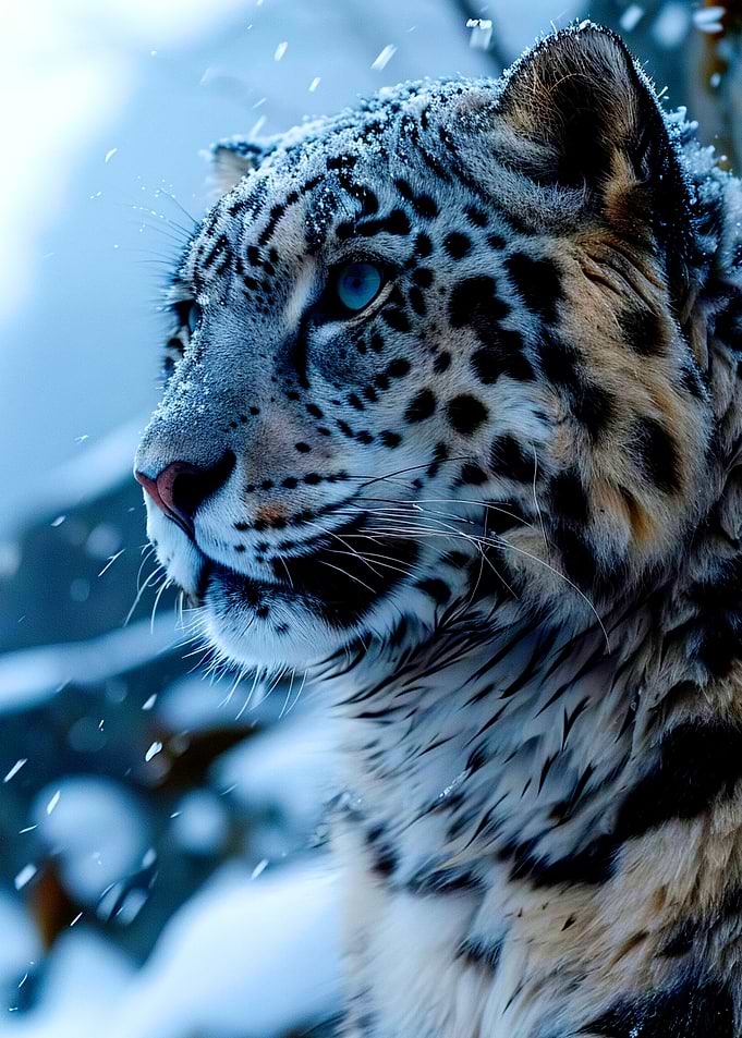 Snow Leopard in Winter