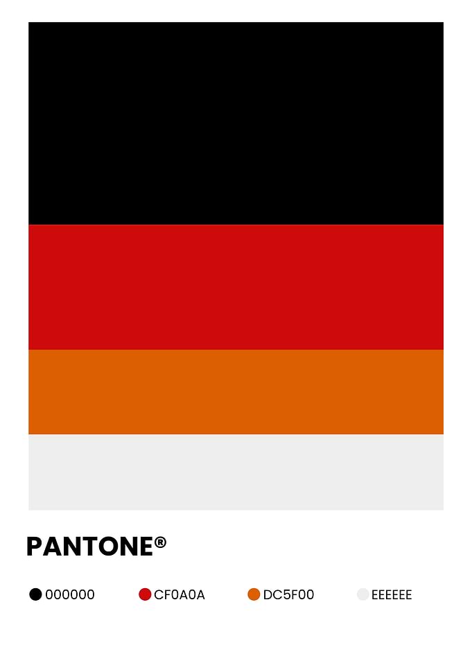 Pantone Color Palette - German Flag