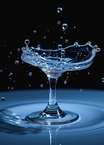 Water Glass Drop Splash