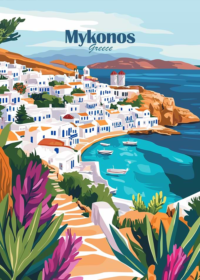 Mykonos Greece Poster