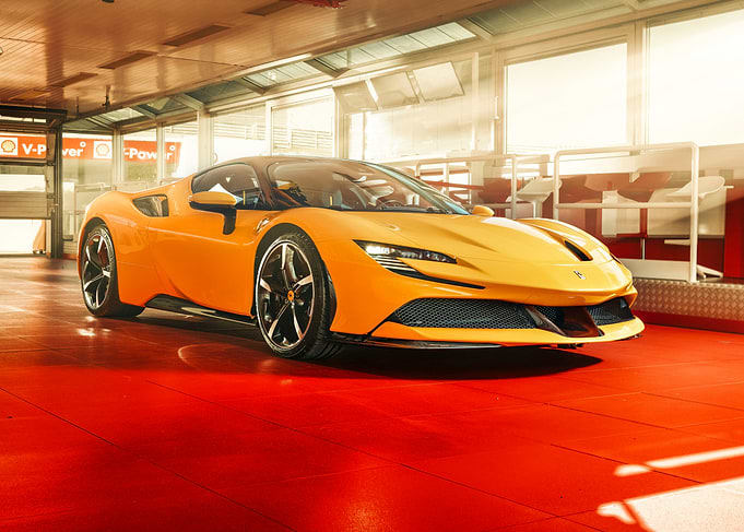 Yellow Ferrari SF90 Stradale