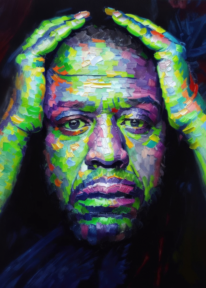 Forest Whitaker - Impasto Art