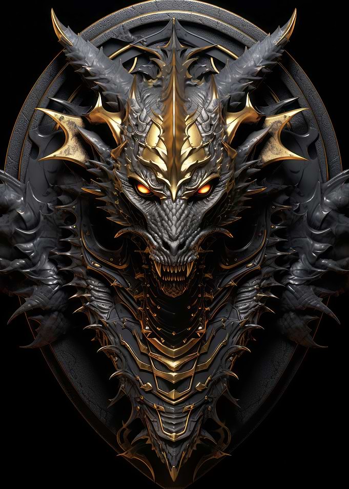 Golden Lord Elder Dragon Art Decoration