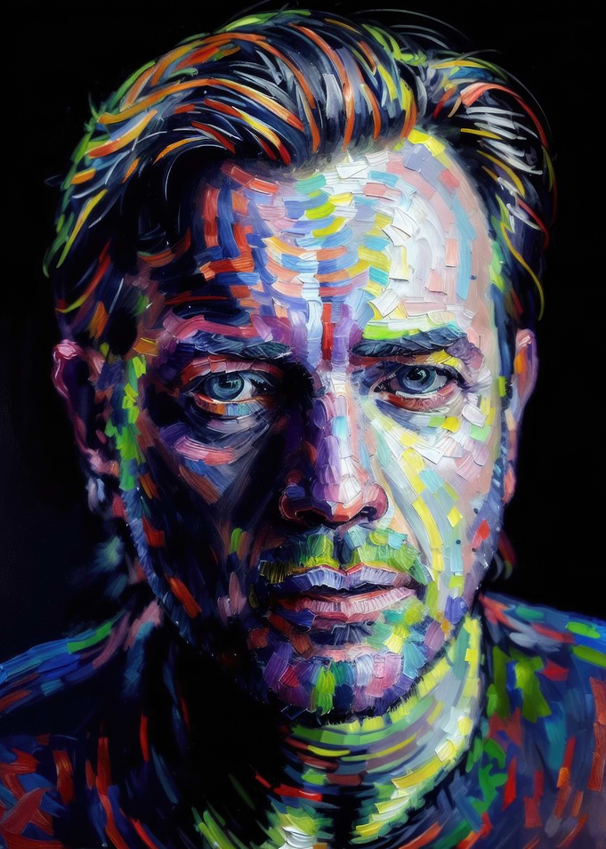 Ewan McGregor - Impasto Art