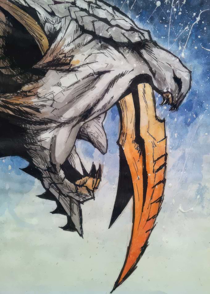 Dragon Watercolor Illustration