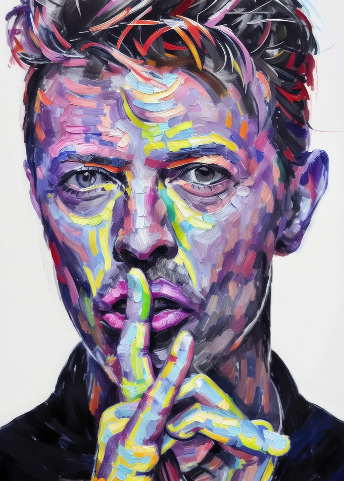 David Bowie - Impasto Art