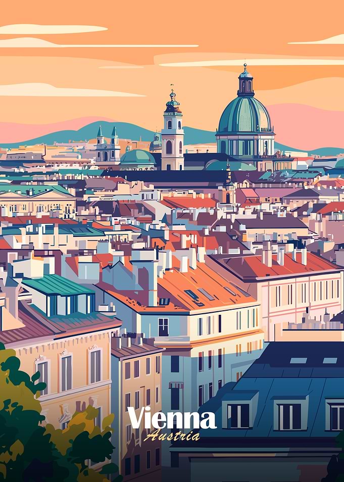 Vienna Cityscape Illustration
