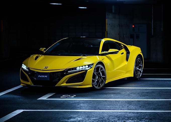 Yellow Honda NSX