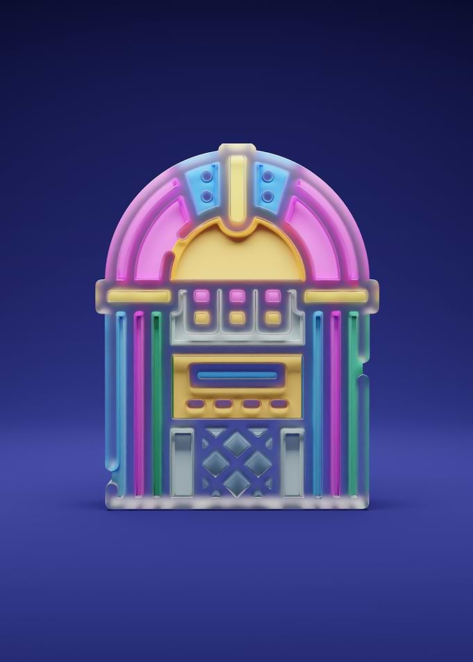 Neon Jukebox Icon