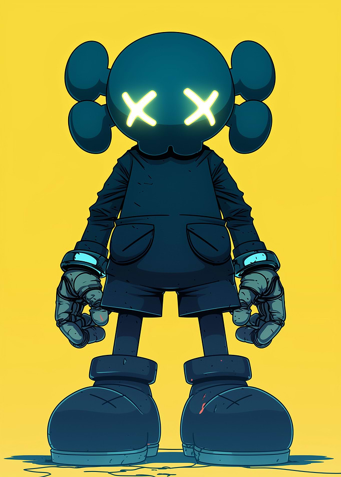 Blue and Yellow Kaws
