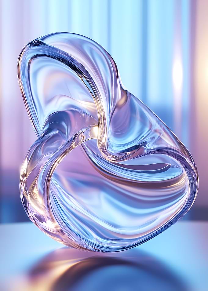 Abstract Glass Sculpture