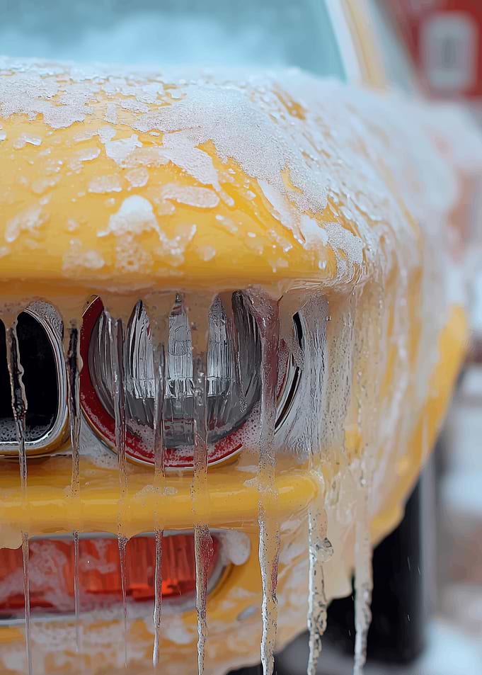 Frozen Car Headlight