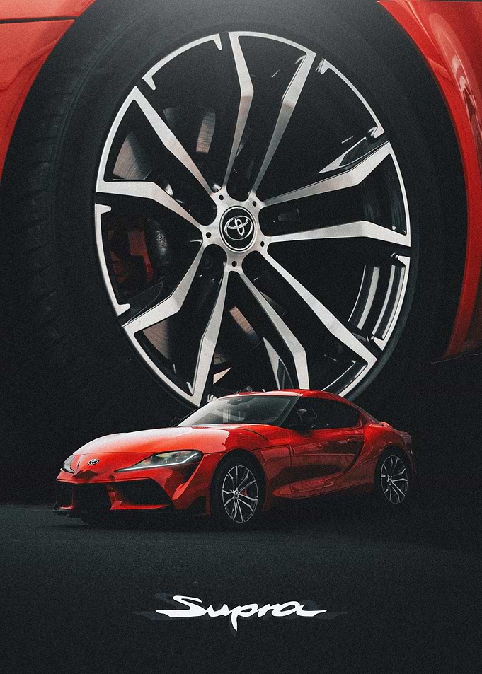 Red Toyota Supra
