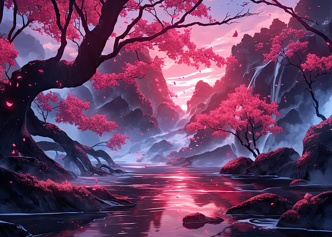 Pink Blossom Valley