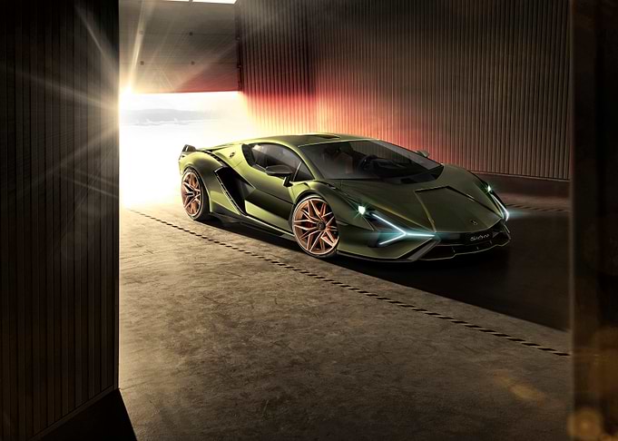 Green Lamborghini Sian