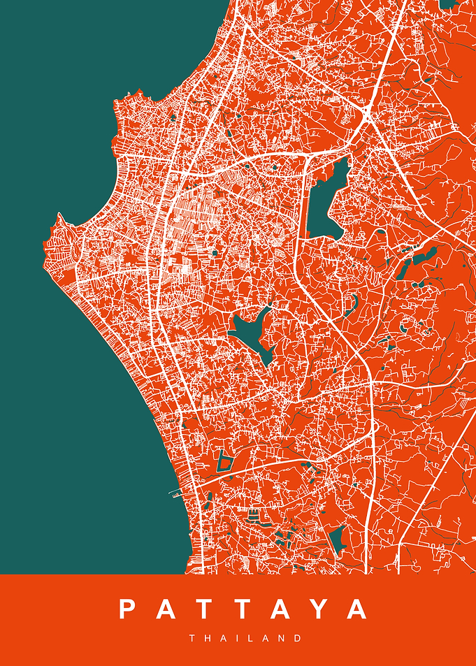 Pattaya City Map Thailand