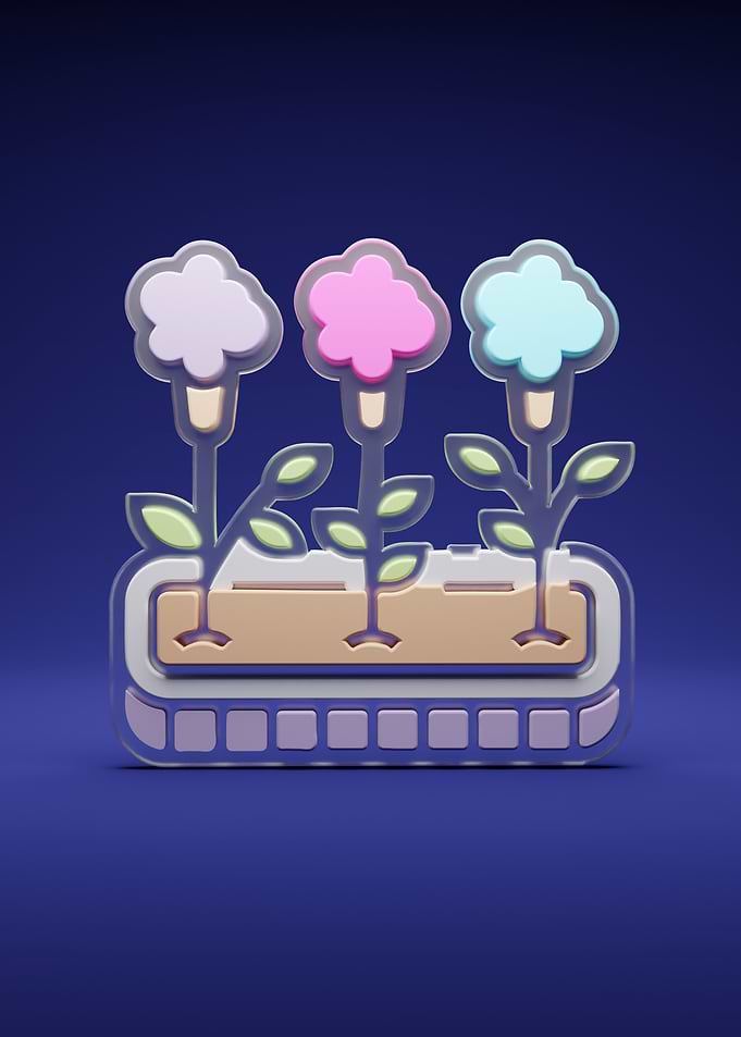 3D Flower Pot Icon