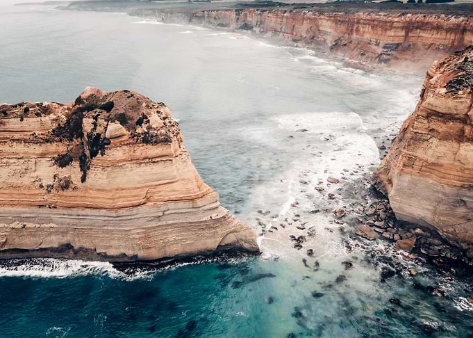 Coastal Cliffs and Waves