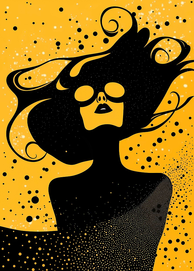 Black and Yellow Silhouette