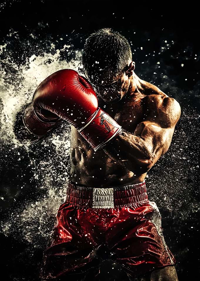 Boxer Punching Through Water