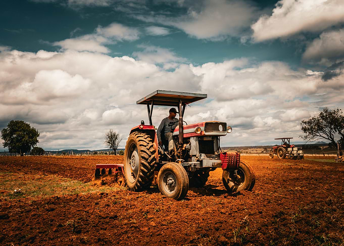 Tractor in a Field
