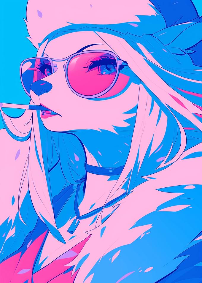 Cyberpunk Furry Girl