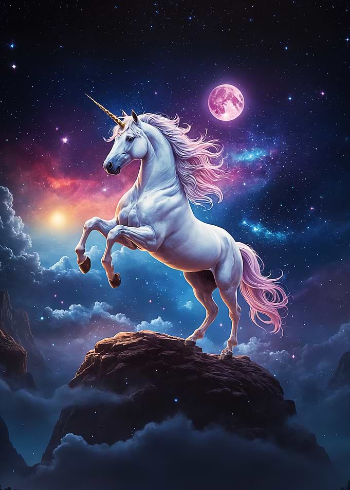 Unicorn in the Night Sky