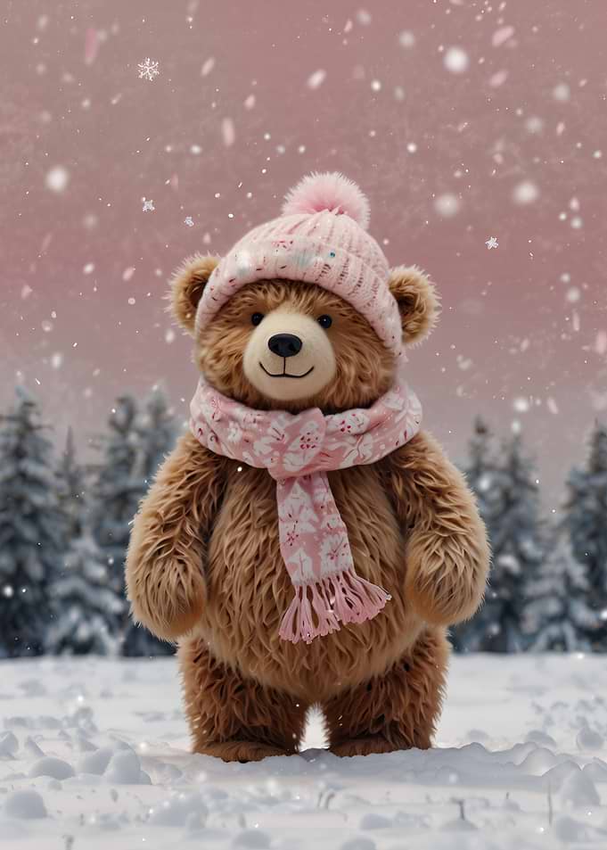 Teddy Bear in Winter Wonderland