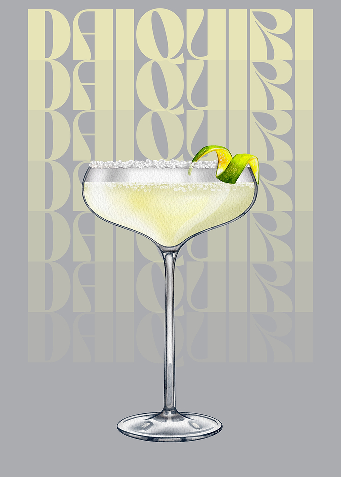 Daiquiri Margarita Cocktail Illustration