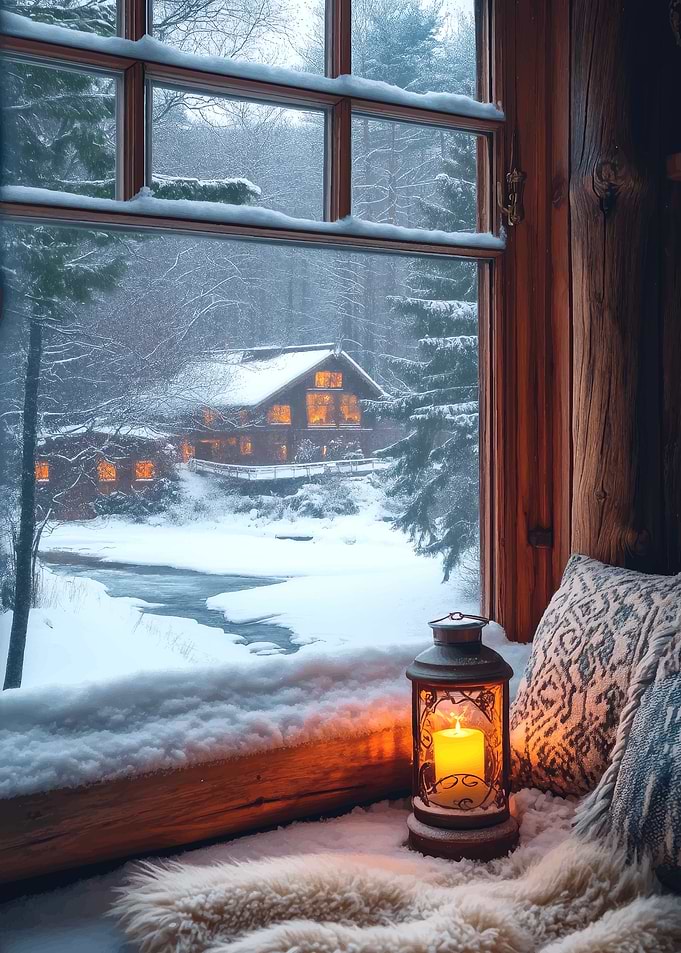 Cozy Cabin Window View