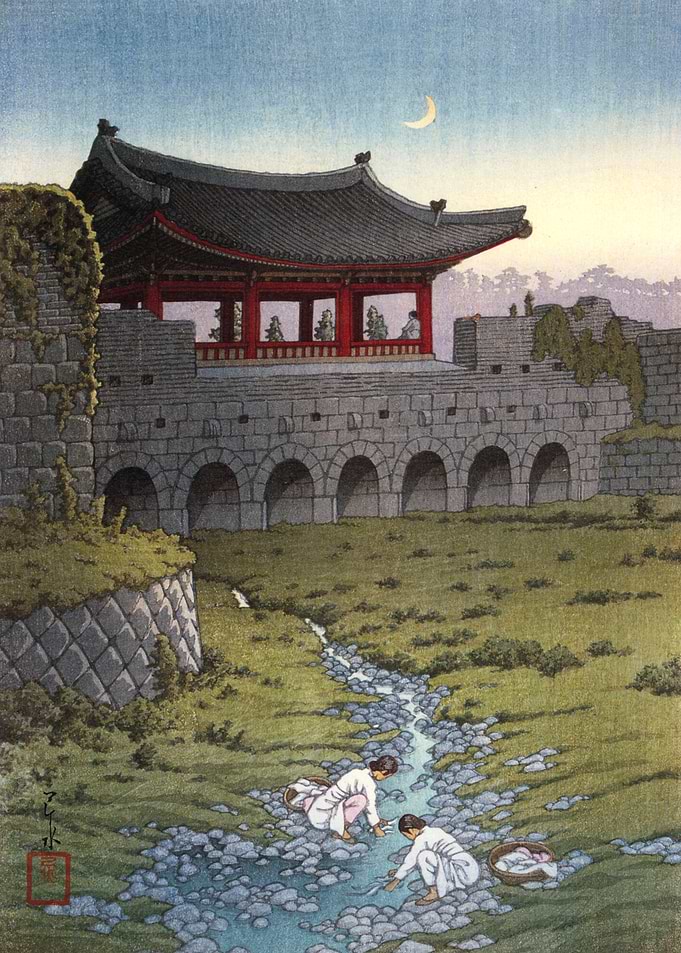 Korean Gate at Dusk