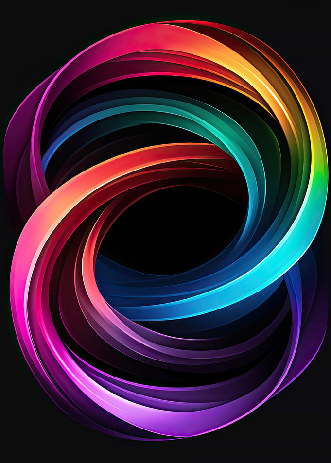 Abstract Rainbow Swirls