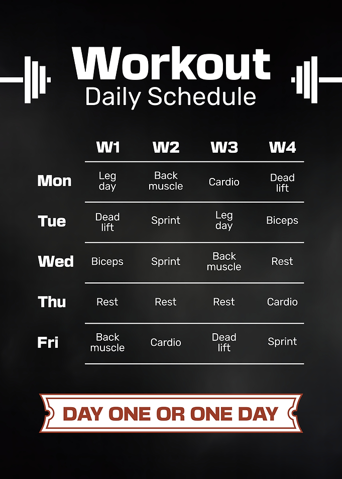 Workout Daily Schedule