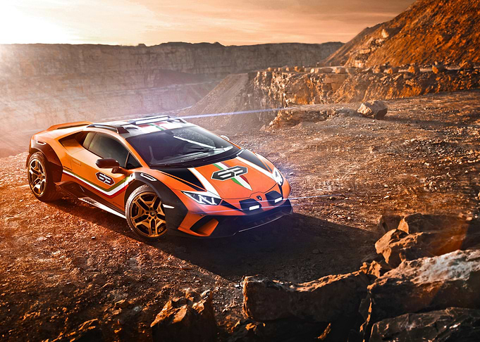 Orange Lamborghini Off-Road
