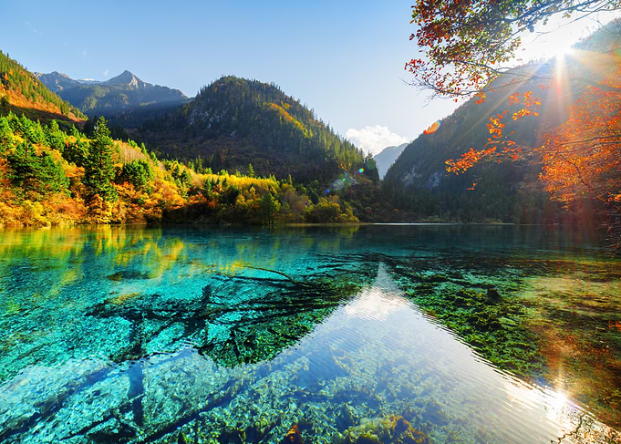 Crystal Clear Mountain Lake