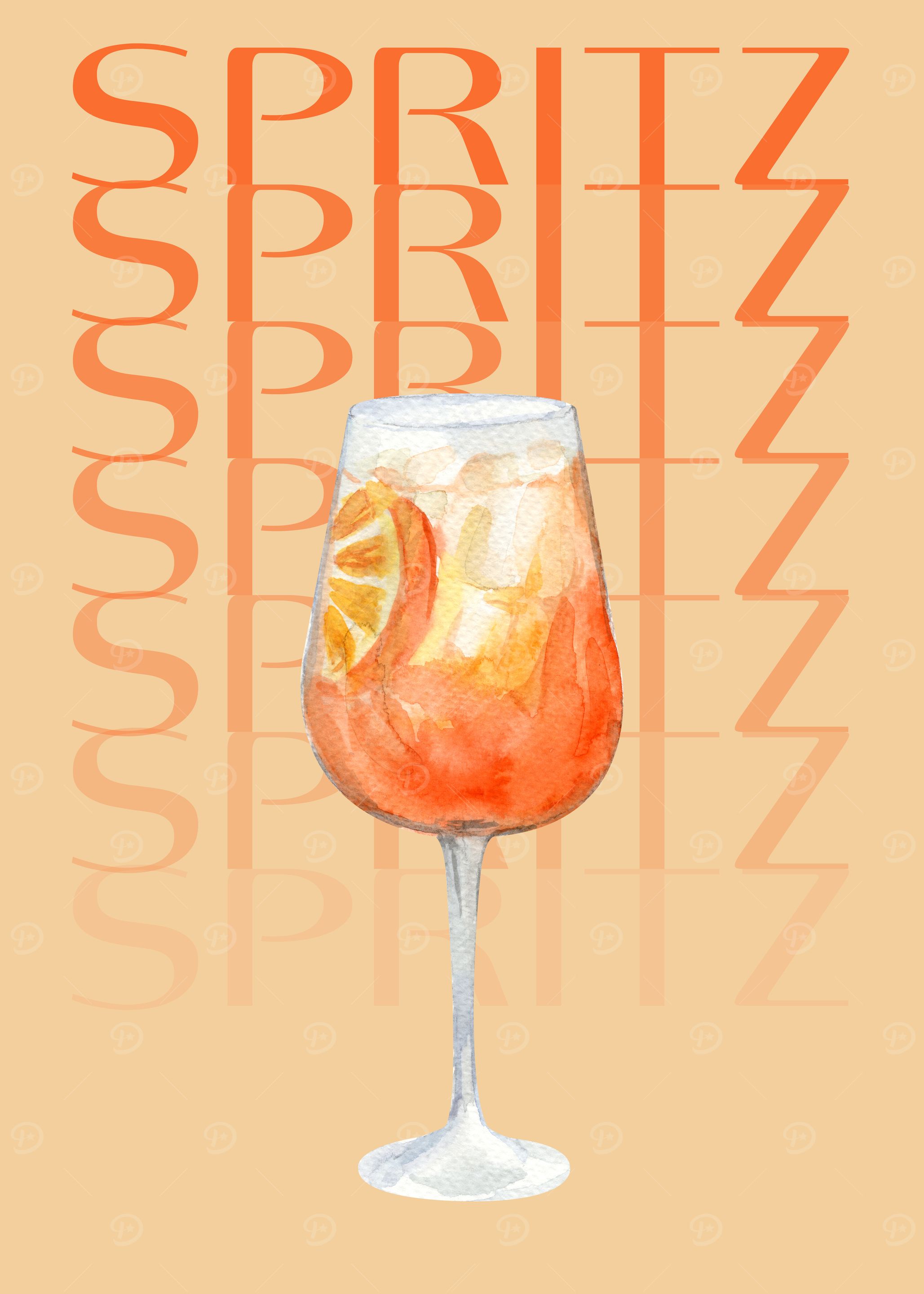 Watercolor Spritz Cocktail