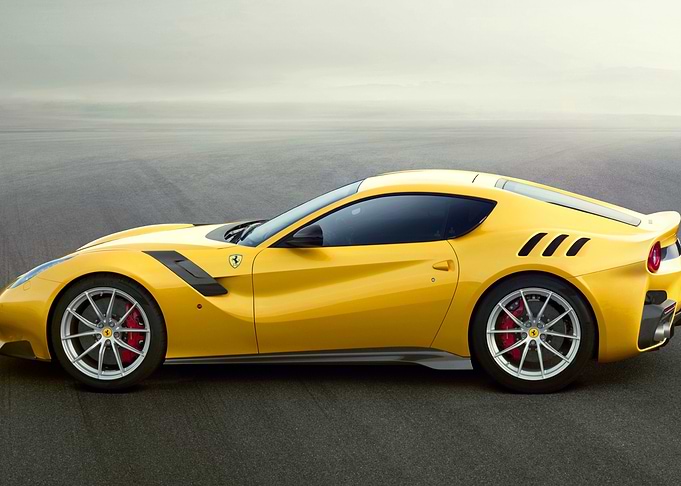 Yellow Ferrari F12tdf