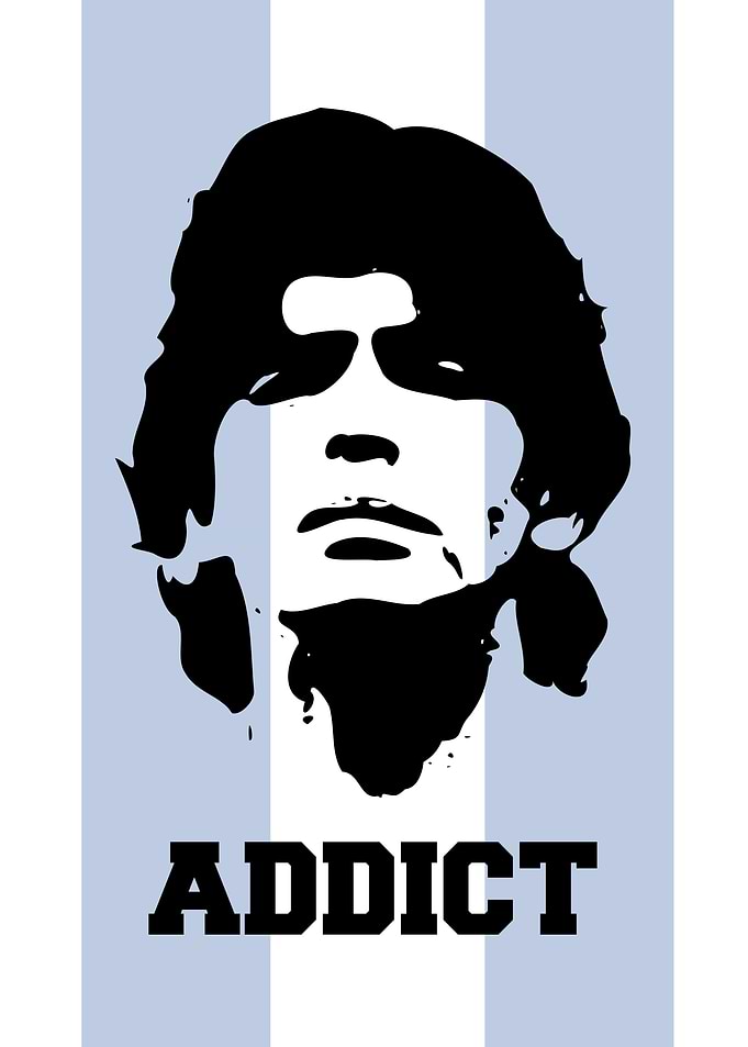 Maradona Addict Poster
